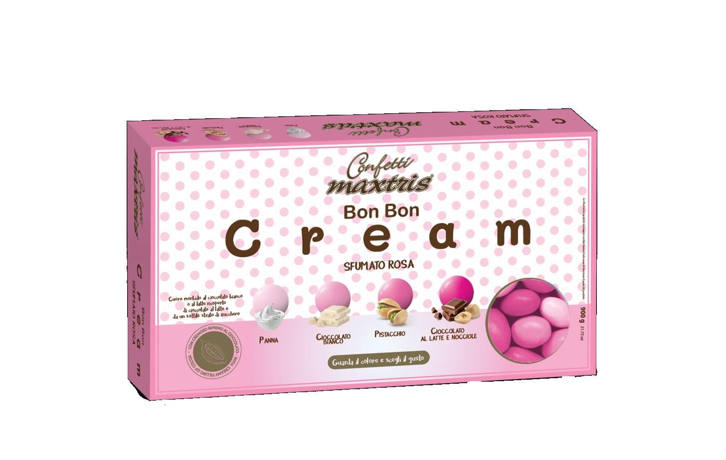 maxtris confetti maxtris bon bon cream sfumato rosa - 900 gr rosa