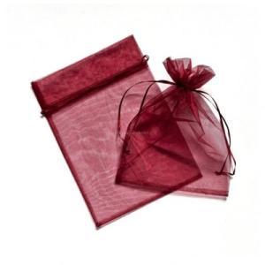 Sacchetto in organza bordeaux - 7x9 cm