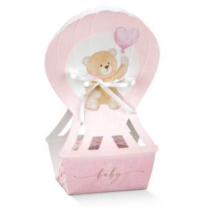 Mongolfiera little bear rosa 60x40x145 mm - 5 pz