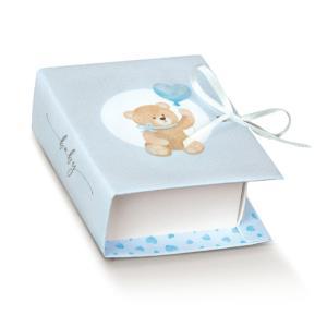 Libro little bear azzurro 70x60x30 mm - 5 pz