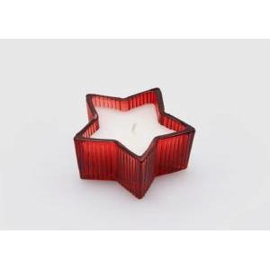 Candela a forma di stella rossa - 8.5 x 4 cm