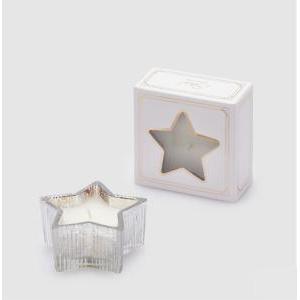 Candela a forma di stella argento - 8.5 x 4 cm