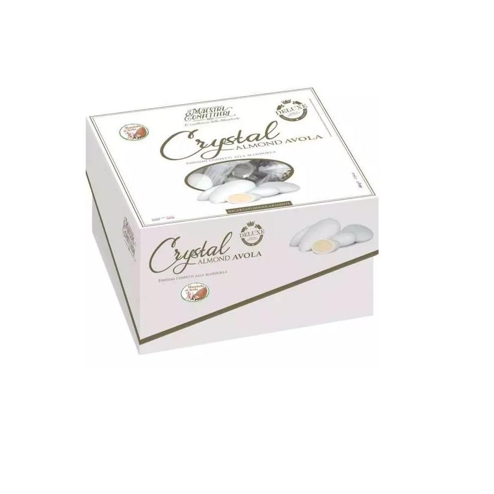 maxtris maxtris crystal almond deluxe - vassoio confetti mandorla bianchi (500gr)