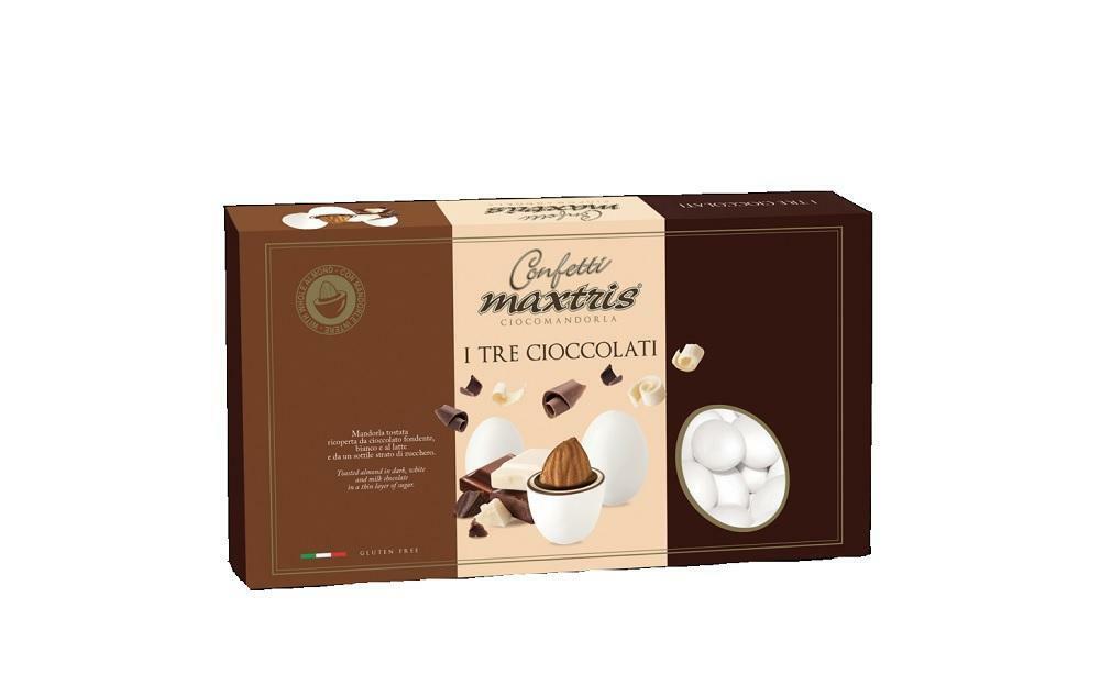 Confetti Maxtris tre cioccolati in confezione da 1KG