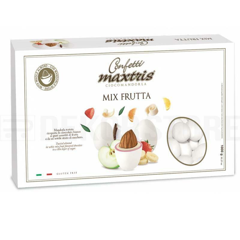 Confetti maxtris frutta in confezioni da 1KG colore bianco