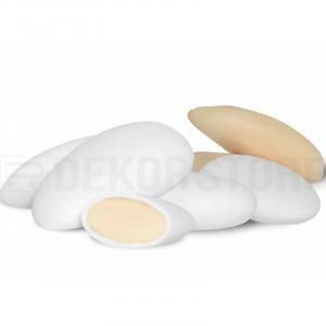 Confetti  mandorla avola pensiero d'amore - 1 kg bianco calibro 38