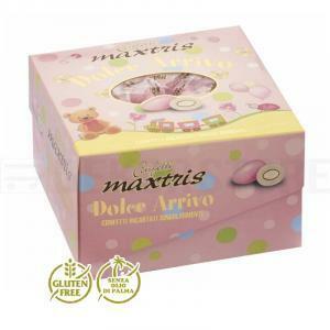 Vassoio dolce arrivo rosa - confetti  500gr