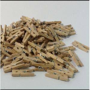 Mollette in legno 25 mm naturale - 100 pz