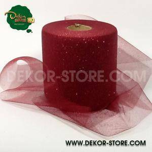 Tulle glitter bordeaux - 12,5 cm x 100 mt