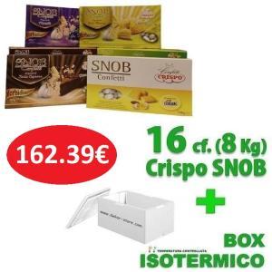 Kit risparmio confetti  snob 8 kg / 16 conf. 500gr gusti personalizzati - per 75/110 invitati