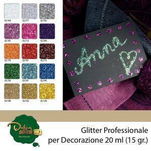 Glitter 0,6 mm blu in bottiglia - 100 gr