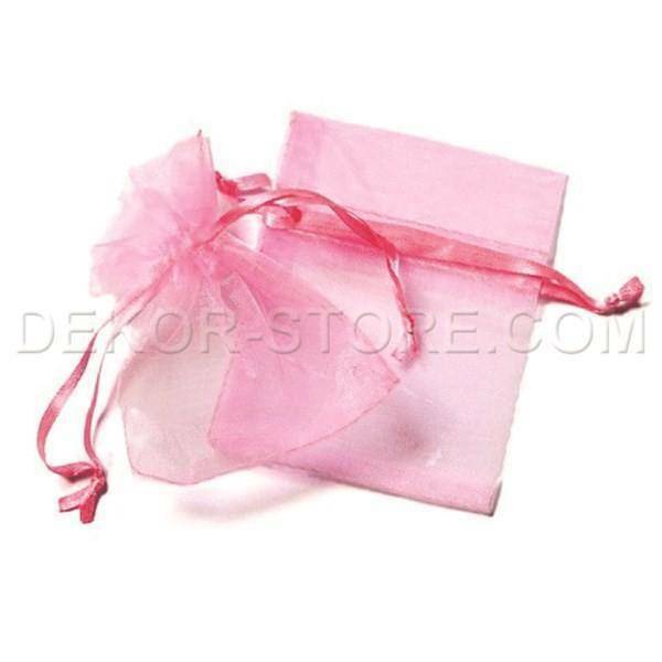  sacchetto in organza rosa - 7x9 cm