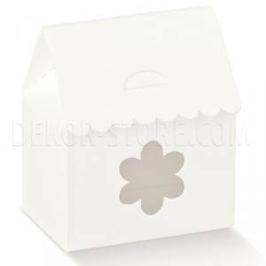 Casetta white con finestra a fiore 60x40x70 mm - 10 pz