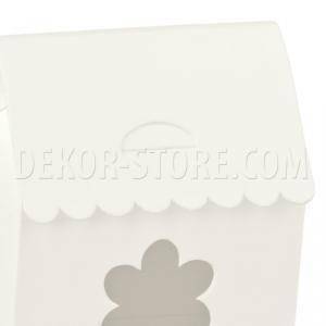 Casetta white con finestra a fiore 60x40x70 mm - 10 pz