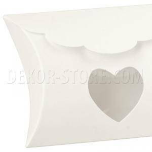 Busta con finestra a cuore white 80x85x30 mm - 6 pz