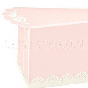 Fetta di torta porta confetti shabby chic 80x45x50 mm - 10 pz