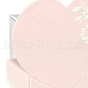 Cestello porta confetti con cuore shabby chic 40x40x65 mm - 5 pz