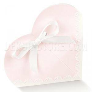 Cuore porta confetti shabby chic 50x25x90 mm - 10 pz