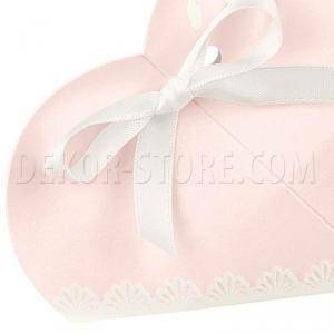 Cuore porta confetti shabby chic 50x25x90 mm - 10 pz