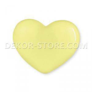 Cuore giallo in resina - 18 x 15 mm