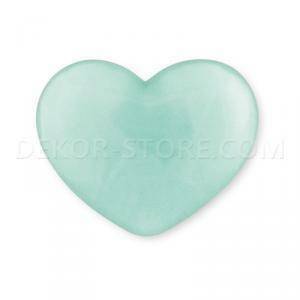 Cuore verde acqua x 50 pz - 18x15mm in resina