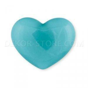 Cuore azzurro in resina - 18 x 15 mm