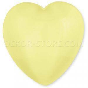 Cuore giallo in resina - 23 x 25 mm