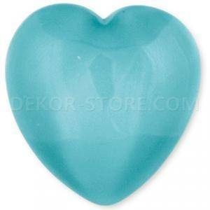 Cuore azzurro in resina - 23 x 25 mm