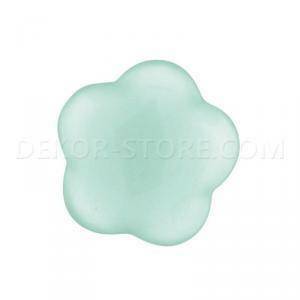 Fiore stilizzato verde acqua in resina - 15 x 15 mm