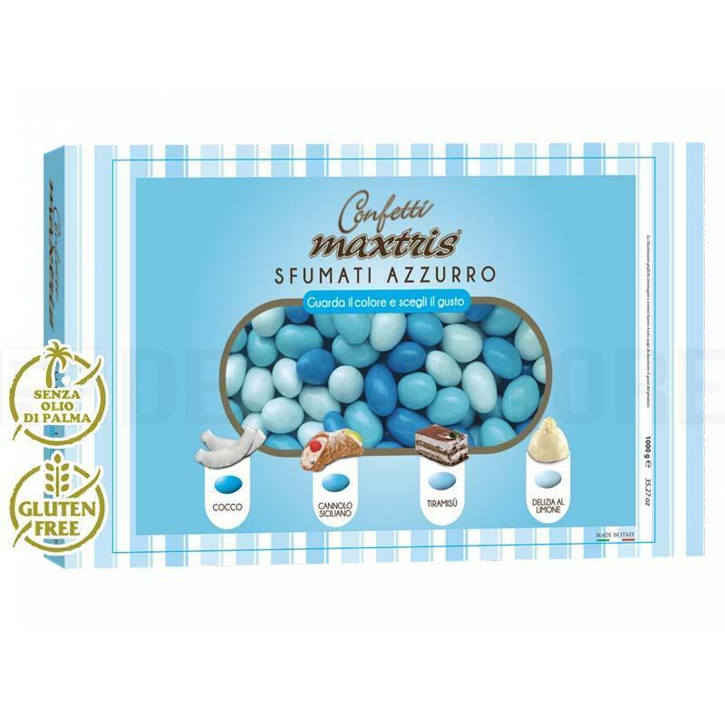 Confetti Maxtris sfumati azzurro in confezioni da 1KG