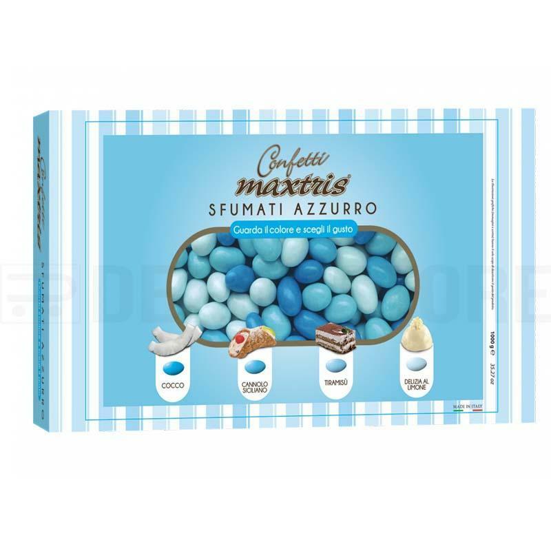 Confetti Maxtris sfumati azzurro in confezioni da 1KG