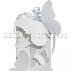 Farfalla in cartoncino white 75x60 mm - 4 pz