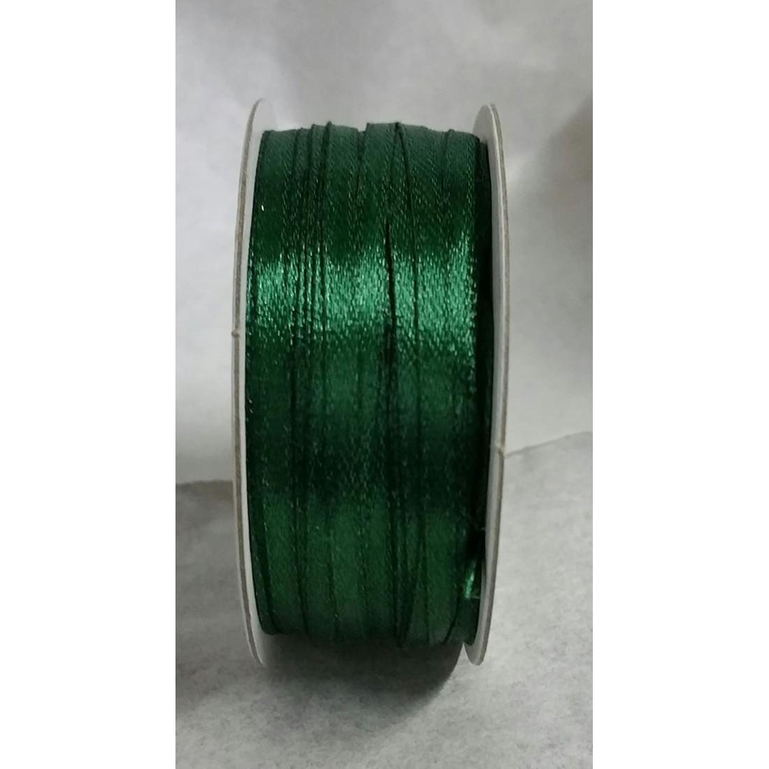  doppio raso verde scuro 3 mm  x 50 mt - satinato