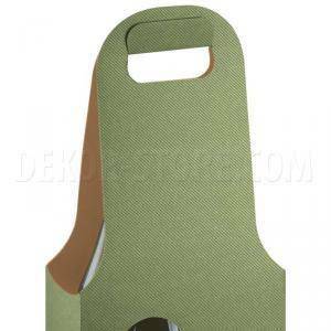 Scatola 2 bottiglie con maniglia - linea verde - bag new