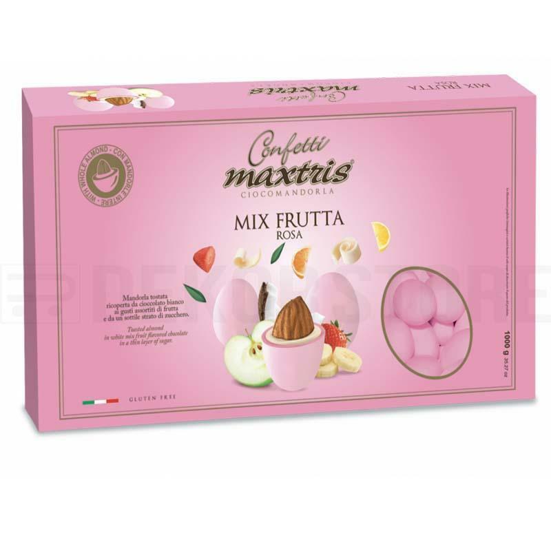 Confetti maxtris frutta in confezione da 1 KG rosa