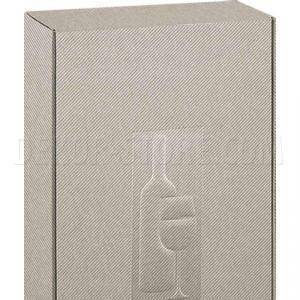 Cantinetta 2 bottiglie 340x185x90 mm - tortora