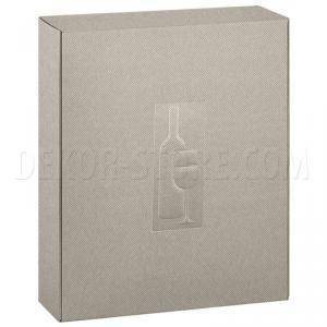 Cantinetta 3 bottiglie 340x280x90 mm - tortora