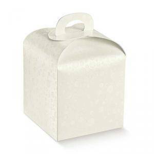 Portapanettone mini 100x100x100 mm - sfere bianco