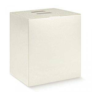 Pacco dono cubo 280x200x350 mm - sfere bianco