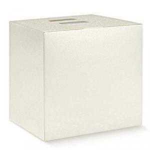 Pacco dono cubo 330x250x350 mm - sfere bianco