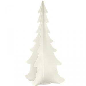 Albero natale stilizzato h. 1385 mm - cartone sfere bianco