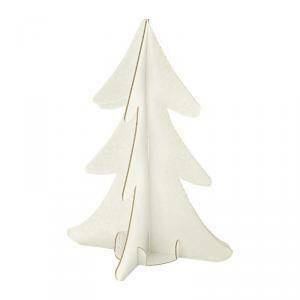 Albero natale stilizzato h. 355 mm - cartone sfere bianco