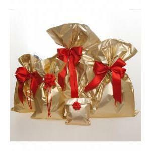 Buste metallizzate soft oro antico 15 x 25 cm - 50 pz