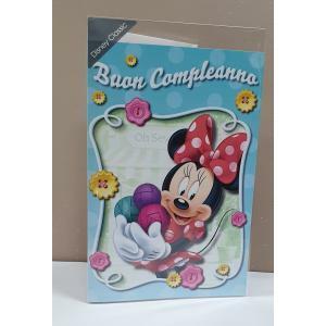 Biglietto auguri disney minnie tiffany con busta bianca