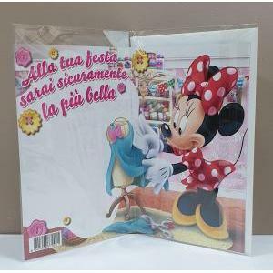 Biglietto auguri disney minnie tiffany con busta bianca