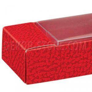 Scatola quadretto porta confetti pelle rosso 90x33x20 mm - 10 pz