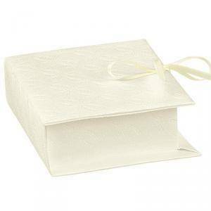 Libro porta confetti matelasse bianco 70x60x25 mm - 5 pz