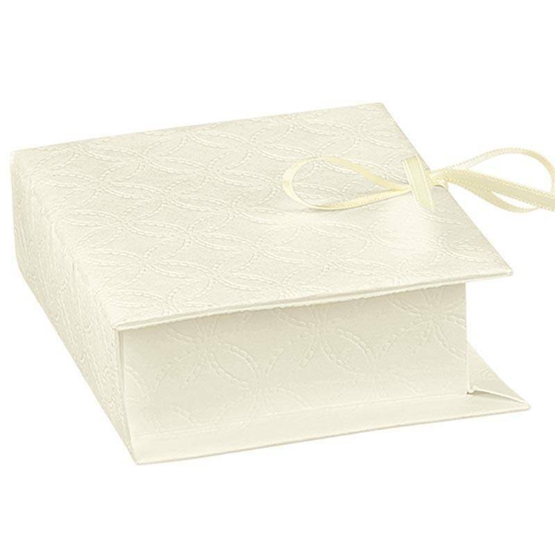 scotton spa libro porta confetti matelasse bianco 70x60x25 mm - 5 pz