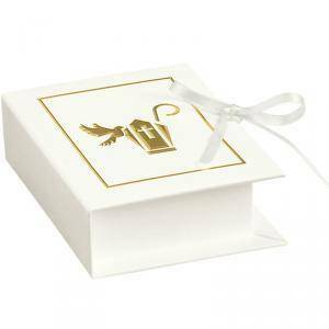 Libro porta confetti con colomba 70x60x25 mm - 4 pz