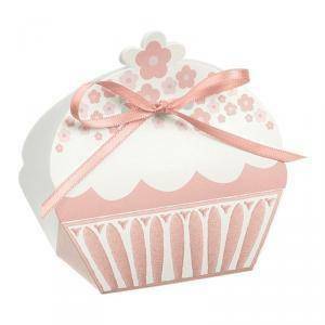 Cupcakes porta confetti rosa 50x35x80 mm - 5 pz